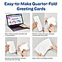 Avery Quarter-Fold Greeting Cards with Envelopes, 4.25" x 5.5", Matte White, Inkjet, 20/Pack (03266)~#|#~AB0D1F03-9730-4E35-86AB9BCB30F20C9C_sc7