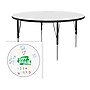Correll 48" Round Activity Table, Height-Adjustable, Frosty White/Black (A48DE-RND-80)~#|#~AB0DEDFB-0CE7-4E55-A5E854C1F99C956E_sc7