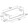 Azar Small Stackable Plastic Wide Pantry Storage Bin, 5" x 12.87" x 5.5", Clear, 4/Pack (556756-4PK)~#|#~AB13EECE-BEA4-4903-9818F62736EF558F_sc7