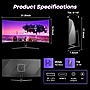 Sansui 34" Curved WQHD 165Hz LED AMD FreeSync Gaming Monitor, HDR, Black (SG34C5QK)~#|#~AB4115AD-7A50-48A8-8A58D6A88F1DFF17_sc7
