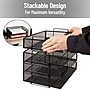 Mind Reader Metal Side Loading Stackable Letter Tray, Letter Size, Black (DSTACK4-BLK)~#|#~AB431F14-C29B-43B9-A7B6E8C51EB17262_sc7