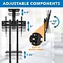 Mount-It! 2-Shelf Steel Mobile TV Cart Stand, Black (MI-876)~#|#~AB6520A9-A6D8-4309-99F035D816B7331A_sc7