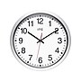 Infinity Instruments Obsidian ITC Wall Clock, 14"Dia. (12830SV-830)~#|#~ABC1BECE-FDA4-4405-B1350DCA8817A8D2_sc7
