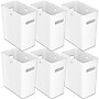 iTouchless SlimGiant Polypropylene Trash Can with no Lid, Polar White, 4.2 gal., 6/Pack (SG102Wx6)~#|#~ABC994E0-747D-4511-976CC1AB2D93C219_sc7