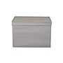 Household Essentials Large Folding Fabric Wide KD Storage Box With Lid, 12" x 18.5"x 15", 58 Qt., Gray, 2/Pack (7419-1)~#|#~ABE7C86F-4609-483A-B8BEBC9B3C9091AF_sc7