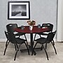 Regency 48-inch Round Laminate Lunch Room Table With 4 M Stacker Chairs, Black (TKB48RNDMH47BK)~#|#~ABF56446-B42C-436A-B37B54D688AE2E94_sc7