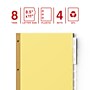 Staples Large Tab Insertable Paper Divider, 8 Tabs, Buff with Clear Tabs, 4 Sets (13516/14482)~#|#~AC10F080-9A97-4118-AFE13338E3740FE4_sc7