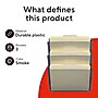 TRU RED Unbreakable 3‑Pocket Plastic Letter Wall File, Smoke – Durable Wall‑Mounted Organizer for Mail, Documents & Daily Filing~#|#~AC2622FA-782C-400A-94EA4C94473B0796_sc7