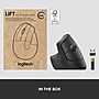 Logitech Lift Left for Business Wireless Ergonomic Vertical Left Handed Optical Mouse, Graphite (910-006492)~#|#~AC3D8BCB-41B1-4467-9DF447C801387B7B_sc7
