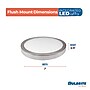 Bulbrite 7" Round 14-Watt 3000K LED Flush Mount Light, 1150 Lumens, Nickel (773606)~#|#~AC5F5D9F-D2B3-4D0B-A85CA70D7FD1B5EC_sc7