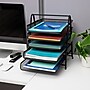 Mind Reader Metal 5-Tier Stackable Paper Desk Tray Organizer, Black, 2/Pack (5TPAP2PK-BLK)~#|#~AC696699-9E26-4CB2-80B4338EA0F3A4CF_sc7