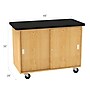 Diversified Woodcrafts Access Sliding Door Cabinet Rectangular Mobile Lab Table, 48" x 24", Oak (4101K)~#|#~ACB8120F-863A-48E1-A0AE41579E631C4B_sc7