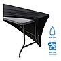 Iceberg 96"L x 30"W Stretch-Fabric Table Cover, Black (16531)~#|#~ACB88656-CA27-42F3-82ADAF316414293A_sc7