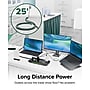 Plugable 12-Outlet Power Strip with 2-Port USB Charger, 25 ft., Black (PS12-USB25)~#|#~ACC47A11-497E-4930-B925FEE1782F3C70_sc7