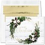 Customizable "Rustic Style" Holiday Card, Blank Inside, w/ Gold Lined White Fastick Env, 100/Box~#|#~ACE0A0DF-597B-4863-896C708548977583_sc7