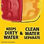 Rubbermaid Executive Series WaveBrake Plastic Dirty Water Bucket, 4.5-Gallon, Red (2064907)~#|#~ACFE9601-F9CE-4761-975D2F24CE50DA10_sc7