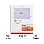 Staples Laser/Inkjet Address Labels, 1 X 2 5/8", Clear, 30 Labels/Sheet, 25 Sheets/Pack, 750 Labels/Box (ST18088-CC)~#|#~AD3B9289-D348-42A0-9DAC2AF8AA1904BE_sc7
