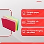 Staples Colored File Folders, Letter Size, 3‑Tab Top‑Tab Design, Durable 10.5‑Point Paper Stock, 100/Pack~#|#~AD7D69B9-8636-4BF7-A67FA7AAFEA1AFC7_sc7