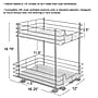 Household Essentials Metal Two-Tier Pull-Out Pantry Organizer, Silver (HH25310-1)~#|#~AD9D3254-9FB0-4982-80012647D652C269_sc7