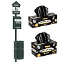 Furloo Steel Outdoor Pet Waste Station Kit with Roll Bag Dispenser, 11.5 Gallon, Green (FLO1R-S-G-B)~#|#~ADAA625C-E491-4550-81058407817F7C04_sc7