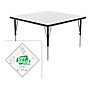 Correll Square Activity Table, 42" x 42", Height-Adjustable, Frosty White/Black (A4242DE-SQ-80)~#|#~ADD7829C-1917-4519-90AD7B7D863EE17C_sc7