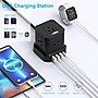 Uncaged Ergonomics Cube 5-Outlet 4-USB Port Surge Protector, 10', Black (PC-b-c)~#|#~AE1A7C3C-D0F9-42C0-935196729D15EDAC_sc7