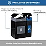 Commercial Zone Avante Series Polyethylene Dual-Stream Trash and Recycling Center, 85 Gallon, Black (787204MSA)~#|#~AE4834B4-4AC9-4893-B6483AB2B8FF290C_sc7