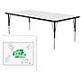 Correll Rectangular Activity Table, 72" x 30", Height-Adjustable, Frosty White/Black (A3072DE-REC-80)~#|#~AE53CD9C-AECD-4C15-95FD1B38068F0AAF_sc7