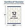 Avery Integrated Cards, 2" Dia., Matte Ivory, 600/Box (95268)~#|#~AE58AFF4-A3A1-447A-B70E5416685F56EF_sc7