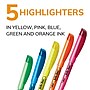 BIC Brite Liner Stick Highlighters, Chisel, Assorted, 5/Pack (BLP51W-AST)~#|#~AE7FC4A4-3E68-4A04-9E728E9D3583DF28_sc7