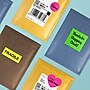 Avery Rectangle Multipurpose Labels, 4.75" x 7.75", Neon Green, 40/Pack (94255)~#|#~AE9590A4-5A2F-49DE-B012F86651A04002_sc7