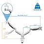 Mount-lt! Adjustable Dual Arms Monitor Desk Mount, Up to 32" Monitors, Silver (MI-1772)~#|#~AEADF43D-4A76-4A9E-9D46CE1456724230_sc7