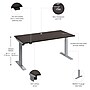 Bush Business Furniture Move 40 Series 60W Electric Height Adjustable Standing Desk, Storm Gray/Cool Gray Metallic (M4S6030SGSK)~#|#~AED8F004-000D-431A-AEE33BFE3E45130A_sc7
