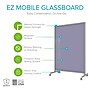 Ghent EZ Magnetic Glass Mobile Dry-Erase Whiteboard, Aluminum Frame, 75"H x 50"W, Grape (EZ1MA7550GP)~#|#~AED9416A-A85E-4C7C-A5BBE0703F0EBAB2_sc7