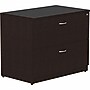 Lorell Essentials 2-Drawer Lateral File Cabinet, Letter/Legal Size, Lockable, 29.5"H x 36"W x 22"D, Espresso Laminate (LLR18223)~#|#~AEEE9A4D-79F1-4076-B8A4C4E950CB699F_sc7