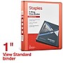 Staples 1" 3-Ring View Binder, D-Ring, Orange (26436-CC)~#|#~AEFAB83D-71BC-453F-A3B71E419BD97E30_sc7