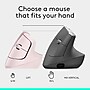 Logitech Lift Vertical Wireless Ergonomic Optical Mouse, Rose (910-006472)~#|#~AEFF368A-E21B-4B39-8651C3C65FC307C2_sc7