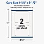 Avery Rectangle Rounded Corners Matte Blank Card, White, 100/Box (19479399777)~#|#~AF01D91D-98B7-4AE7-9403E2B101A97D15_sc7
