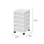 Iris 5-Drawer Storage Cart, White/Translucent White (585007)~#|#~AF10578A-DDD5-494B-9DAAA5469247BFAE_sc7