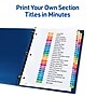 Avery Ready Index Table of Contents Pre-Printed Paper Divider, A-Z Tabs , Multicolor, 6 Sets (11832)~#|#~AF21F8AC-5BE5-48E3-8ED1436D67BC91BA_sc7
