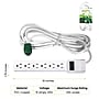 GoGreen Power 6-Outlet Surge Protector, 12', White (GG-16103M-12)~#|#~AF641959-405C-446A-A739781D1BCCFA5B_sc7