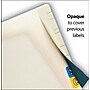 Tabbies Cov-R-Tabs Hanging File Folder Tabs, White, 50/Pack (55990)~#|#~AF673DD0-DEC8-42D6-A086881881A5182A_sc7