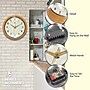 Infinity Instruments Round Retro Saffron Wall Clock, Aluminum, 12" (10940SY-12)~#|#~AF70A487-67D2-44A6-9D12C573FCAF93A9_sc7