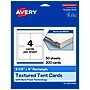 Avery Rectangle Tent Cards , 2-1/6" x 4", Textured Matte, 200 Labels/Pack (95330)~#|#~AF7F3C99-E4A9-499E-8333E00341CC4367_sc7