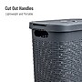 Mind Reader 10.57-Gallon Laundry Hamper with Lid, Plastic, Gray (40HAMP-GRY)~#|#~AF9C5892-0FF0-459D-BC80B2D1F0A75235_sc7