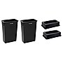 Alpine Industries Plastic Trash Can with Lid, 23 gallon, Black, 2/Pack (477-BLK-PKG1-2)~#|#~B001CF12-9519-4EE3-8C75A506AD58B7DB_sc7