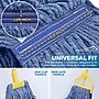 BISON LIFE Kleen Handler Blend String Wet Mop Head, Blue, 24/Pack (BPES-CEM-BD-BL-16-1-24A)~#|#~B018A1D2-E740-4723-90875C125581AA74_sc7