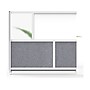 Luxor Workflow Series 4-Panel Modular Room Divider System Add-On Wall with Whiteboard, 48"H x 53"W, Gray/Silver~#|#~B024AFB9-8151-4167-93BF4052E99D9801_sc7