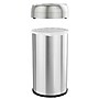 halo Stainless Steel Round Open Top Trash Can with Dual AbsorbX Odor Control System, Silver, 16 Gal. (OT16STR)~#|#~B02A79D4-A3E9-42C3-8C53F52C20D8201D_sc7