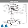 Mount-It! MedHub Mobile Medical Cart Workstation with Drawers, Laptop Arm, and Locking Caster Wheels, White/Grey (MI-16027)~#|#~B02F2B3D-8D13-40FF-92651502F7847967_sc7
